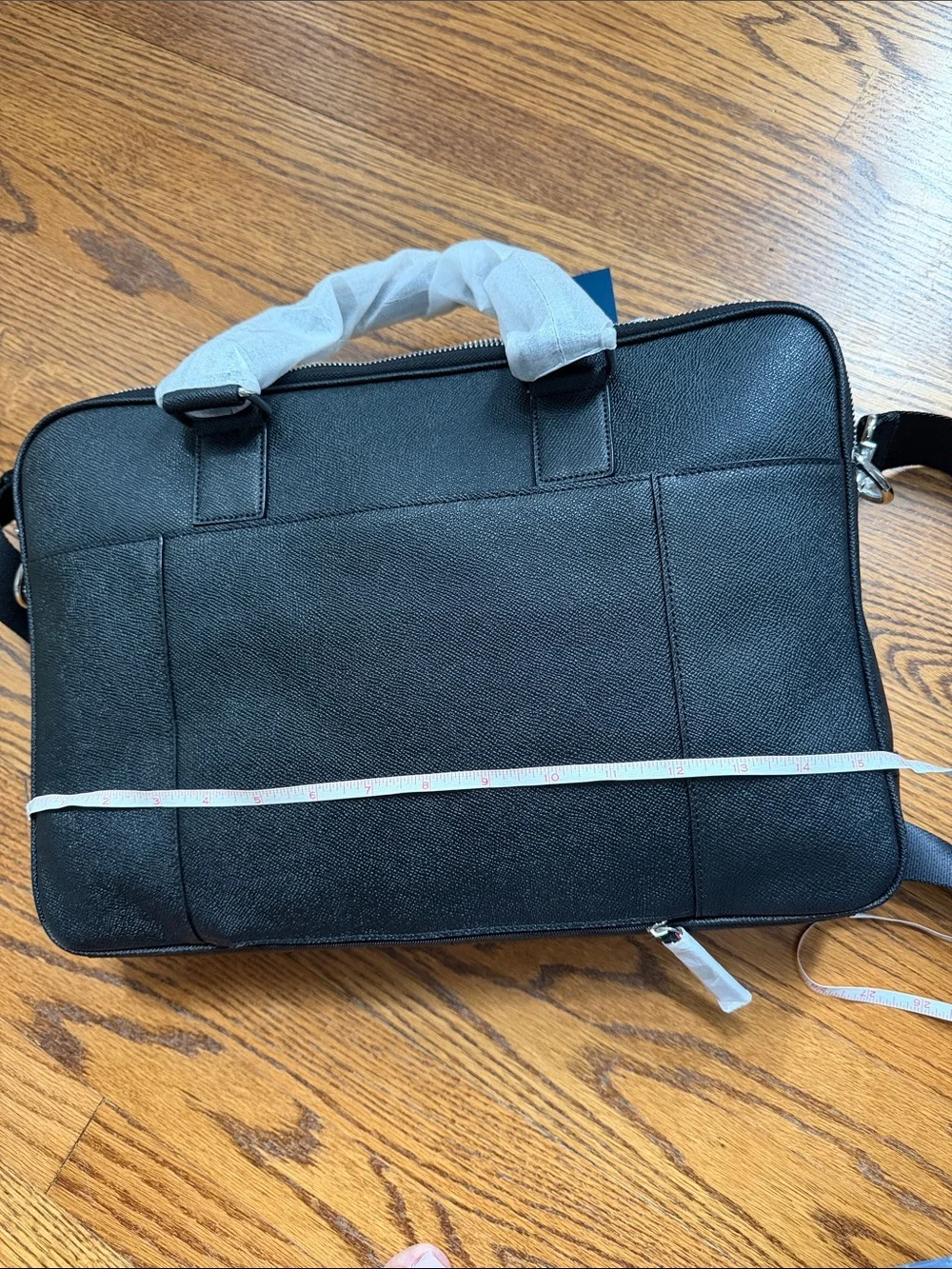 Cole Haan Black Leather Laptop Messenger Bag